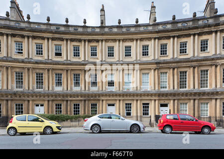 Parken vor dem Zirkus, Bath, Somerset, England, UK Stockfoto