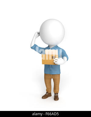 Mann mit einem Buchstaben Stockfoto