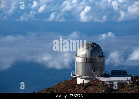 astronomisches Observatorium auf dem Gipfel des Roque de Los Muchachos, La Palma, Kanarische Inseln, Spanien Stockfoto