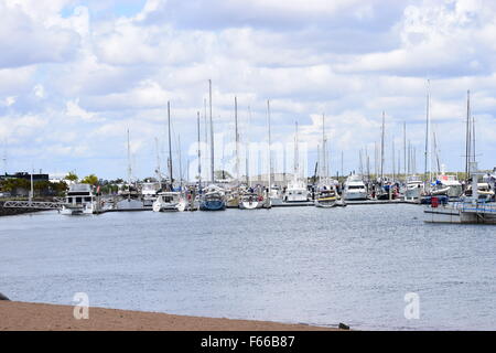 Yachten in der Bundaberg Marina, Bundaberg, Queensland, Australia Stockfoto