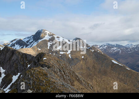 Fünf Schwestern von Kintail in die schottischen Highlands auf Sgurr Fhuaran Stockfoto