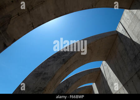 der Wellenbrecher Wand in den Hafen von Puerto de Tazacorte, La Palma, ESP, Spanien Stockfoto