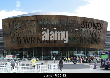 Wales Millennium Centre (Canolfan Mileniwm Cymru) das Gürteltier Stockfoto