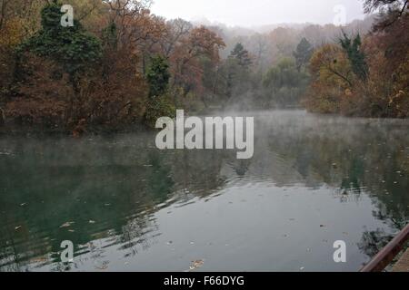 Miskolc, Ungarn 12. November 2015 nach nebligen Morgen, Sonne rised und Temperatur fast 20 Grad Celsius erreicht Grad in der nördlichen ungarischen Miskolc.  Bildnachweis: Michal Fludra/Alamy Live-Nachrichten Stockfoto