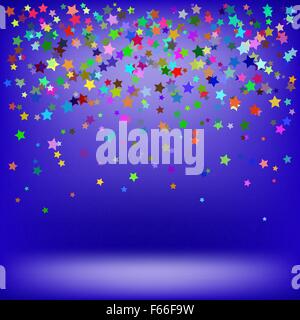 Reihe von bunten Sternen. Sternenmuster Stock Vektor