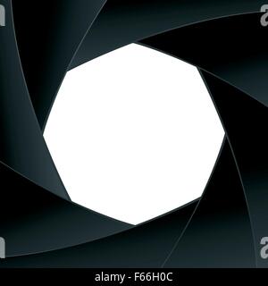 Foto Kamera Shutter Blende Mechanismus Frame Vektor-Illustration Stock Vektor