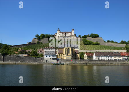 Schloss Marienberg in Würzburg, Region niedriger Franken, Deutschland Stockfoto