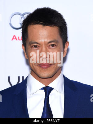 Hollywood, Kalifornien, USA. 12. November 2015. Byron Mann kommt für den AFI Fest 2015 schließen Gala "The Big Short" Weltpremiere des chinesischen Theaters. © Lisa O'Connor/ZUMA Draht/Alamy Live-Nachrichten Stockfoto
