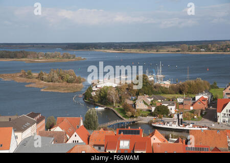 Luftbild, Wolgast, Landkreis Vorpommern-Greifswald, Mecklenburg Vorpommern, Deutschland Stockfoto