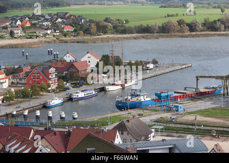 Luftbild, Wolgast, Landkreis Vorpommern-Greifswald, Mecklenburg Vorpommern, Deutschland Stockfoto