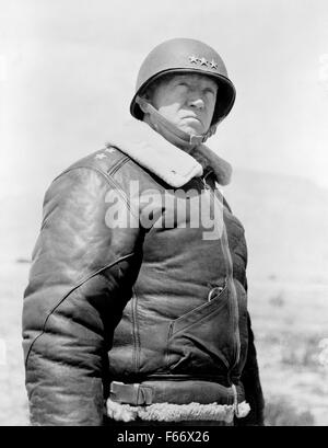 George S. Patton, General George Patton während des 2. Weltkrieges Stockfoto