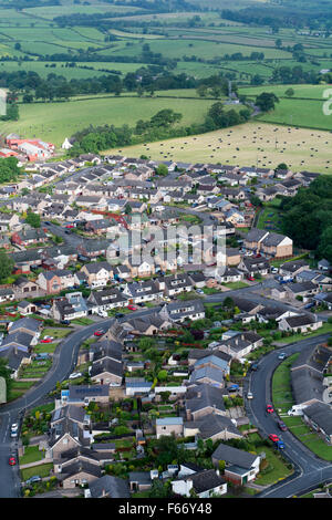 Wohnsiedlung am Rande des grünen, Appleby in Westmorland, Cumbria, UK. Stockfoto