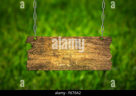 Hölzerne Schild Stockfoto