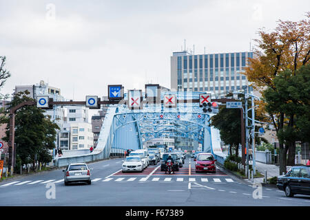 Eitaibashi Brücke, Sumida-Fluss, Tokyo, Japan Stockfoto