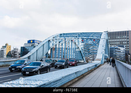 Eitaibashi Brücke, Sumida-Fluss, Tokyo, Japan Stockfoto