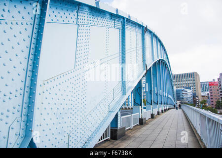 Eitaibashi Brücke, Sumida-Fluss, Tokyo, Japan Stockfoto