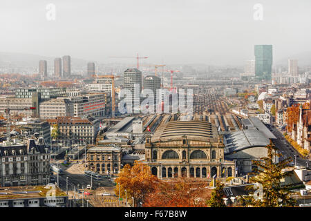 November 2015, Stadtbild von Zürich (Schweiz), HDR-Technik Stockfoto