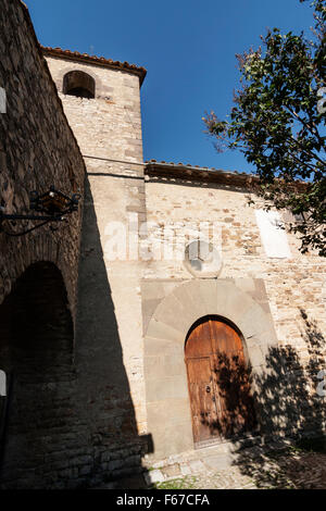 Kirche Sant Cristófol Tavertet. Romanische. XI. Jahrhundert. Stockfoto