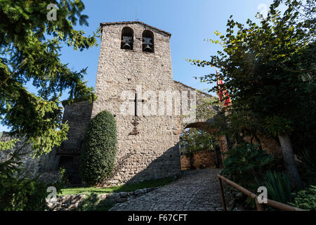 Kirche Sant Cristófol Tavertet. Romanische. XI. Jahrhundert. Stockfoto