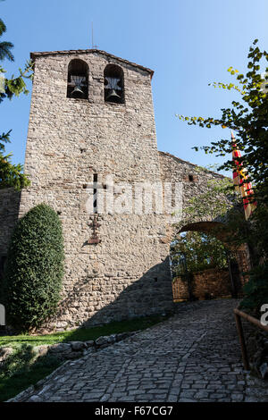 Kirche Sant Cristófol Tavertet. Romanische. XI. Jahrhundert. Stockfoto