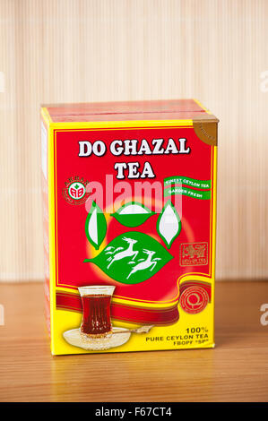 Schwarz tun Ghazal aus den Bergen von Ceylon, trockenen reines Premium-Tee Teeblätter, FBOPF SP, qualitativ hochwertiges Getränkeprodukt... Stockfoto