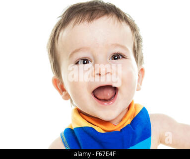 Studioportrait von Baby Boy Stockfoto