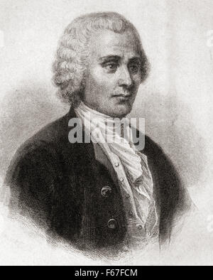 Jean-Jacques Rousseau, 1712-1778.  Französischer Philosoph, Schriftsteller und Komponist. Stockfoto