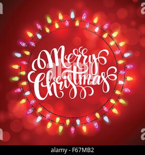 Frames mit Weihnachtsbeleuchtung. Vektor-illustration Stock Vektor