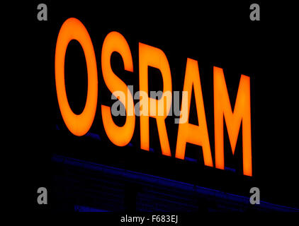 Markenname: "Osram", Berlin. Stockfoto