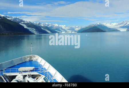 Harvard-Gletscher von einem Schiff in College Fjord, Alaska. Stockfoto