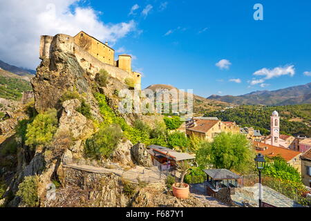 Corte, die Zitadelle in der Altstadt, Korsika, Frankreich Stockfoto