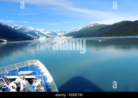 Harvard-Gletscher von einem Schiff in College Fjord, Alaska. Stockfoto