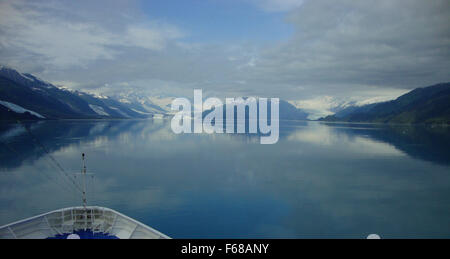 Harvard-Gletscher von einem Schiff in College Fjord, Alaska. Stockfoto