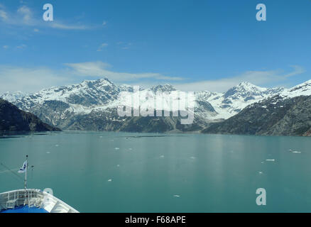 Harvard-Gletscher von einem Schiff in College Fjord, Alaska. Stockfoto