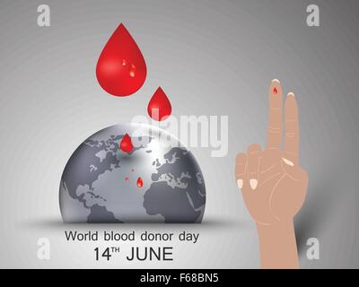 Weltblutspendetag am 14. Juni als Konzept Stock Vektor