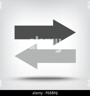 Zwei entgegengesetzte Pfeile als Symbol Konzept Stock Vektor