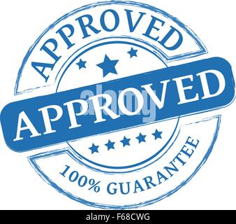 Grunge-Stempel als Konzept genehmigt Stock Vektor