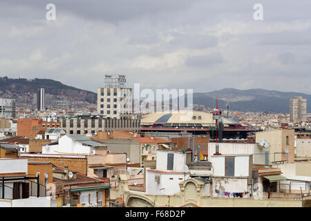 Gebäude in der Stadt Barcelona-Spanien Stockfoto