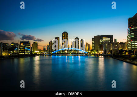 Eitaibashi Brücke, Sumida-Fluss, Tokyo, Japan Stockfoto
