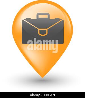 Web-Symbol Aktenkoffer mit Schatten Stock Vektor