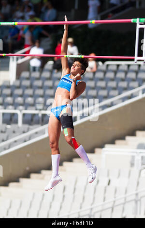 Roberta Bruni von Italien, Stabhochsprung, IAAF World Junior-Leichtathletik-Weltmeisterschaft 2012 in Barcelona, Spanien. Stockfoto