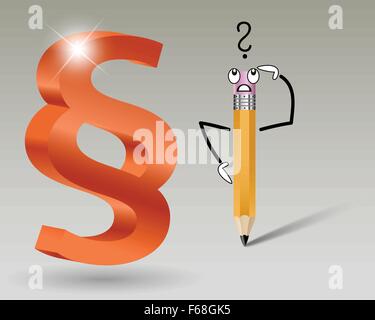 Absatzsymbol mit einem Bleistift als Konzept Stock Vektor