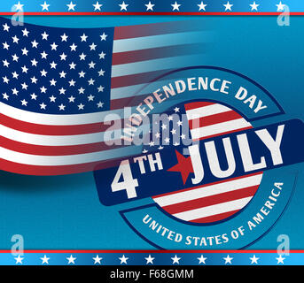 4. Juli American Independence Day als Konzept Stockfoto