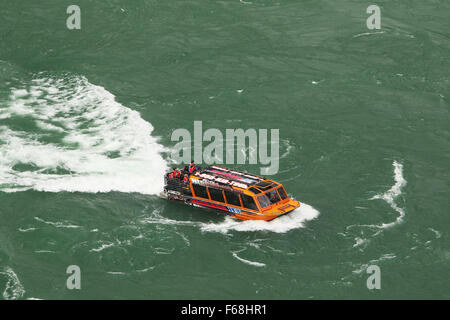 Niagara Jet Adventure Tourist Jetboot Touren der Whirlpool auf dem Niagara Fluss. Niagara Parks, Ontario, Kanada. Stockfoto