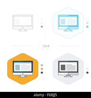 Computerdesign Symbole Vektor 4 Stock Vektor