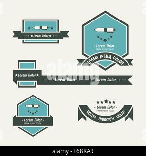 Stift-Label und Band-Vorlage Stock Vektor