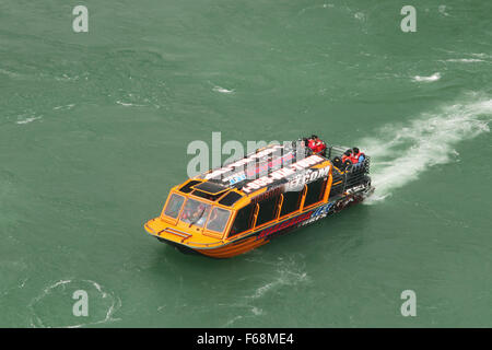 Niagara Jet Adventure Tourist Jetboot Touren der Whirlpool auf dem Niagara Fluss. Niagara Parks, Ontario, Kanada. Stockfoto