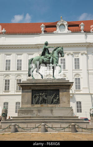 Wien, Österreich - AUGUST 3:Statue von Kaiser Joseph II. in Josefsplatz. Hofburg Palace am august 3, 2015 in Wien Stockfoto