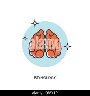 Vektor-Illustration. Gehirne. Psyhology Stock Vektor