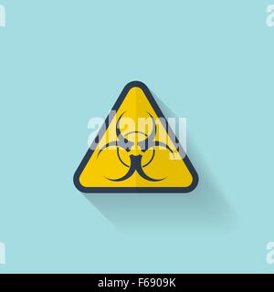 Bio-Gefahr-flache Web-Symbol. Stock Vektor